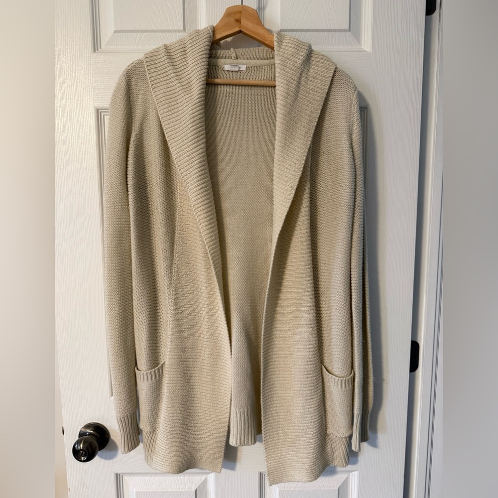 3/$20 Women's Cream Open Front Sweater